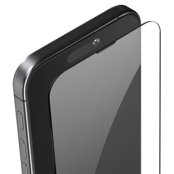 Härdat glas - AVIZAR - iPhone 16 - 9H hårdhet - Fulllim - 5D med svart applikator