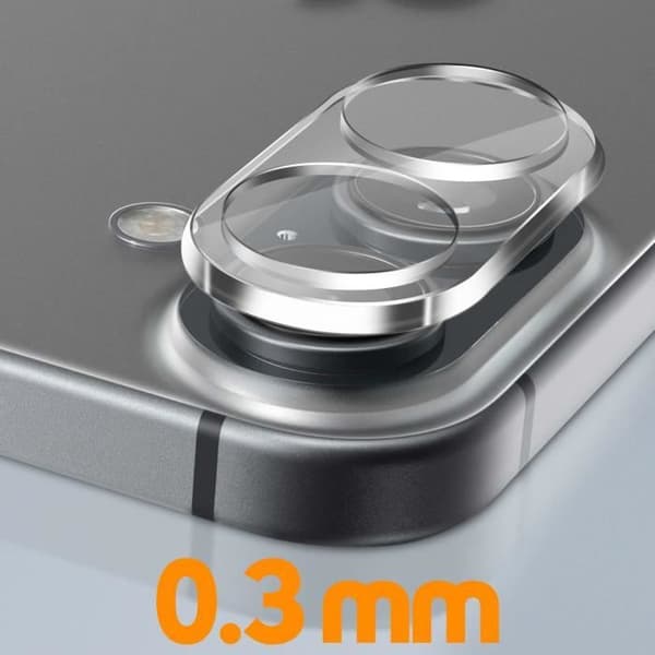 Härdat glas kamera - AVIZAR - iPhone 16 - Hårdhet 9H - Total skydd - Transparent