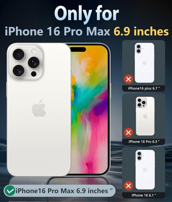 2-Pak iPhone 16 Pro Max Hærdet Glas Skærmbeskyttelse