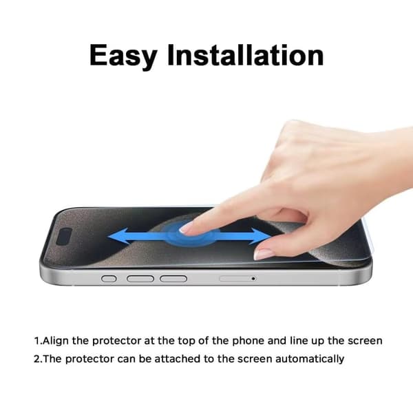 2-Pakning iPhone 16 Pro Skjermbeskytter i Herdet Glass