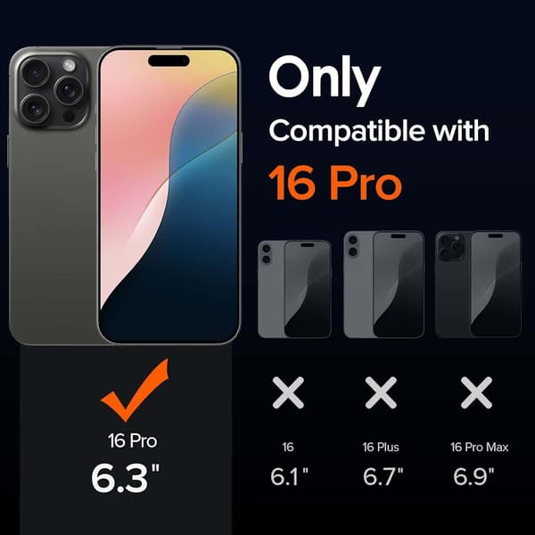 2-Pakning iPhone 16 Pro Skjermbeskytter i Herdet Glass