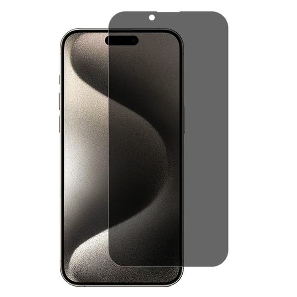 2-PAK SKALO iPhone 16 Pro Privacy Hærdet Glas Skærmbeskyttelse - Sort