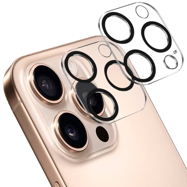[2-Pack] iPhone 16 Pro Max Linsskydd av Härdat Glas - Skydd för Kamera, Anti-Reptåligt