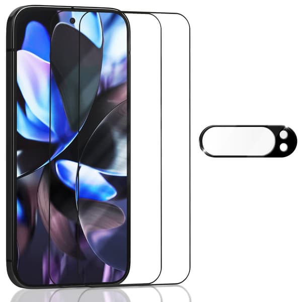 2-Pack Google Pixel 9 Pro Xl Skärmskydd & 1-Pack linsskydd - Härdat Glas 9H - Super kvalitet 3D