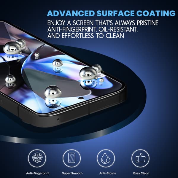 1-Pack Google Pixel 9 Pro Xl 5G Skärmskydd & 1-Pack linsskydd - Härdat Glas 9H - Super kvalitet 3D
