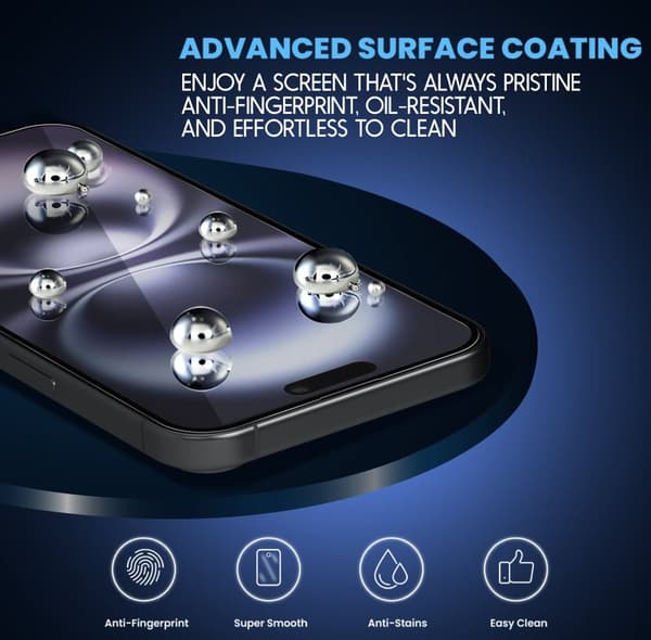 2-Pack Iphone 16 Skärmskydd & 1-Pack linsskydd - Härdat Glas 9H - Super kvalitet 3D