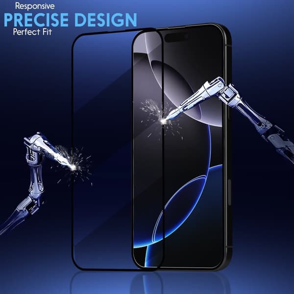 2-Pack Iphone 16 Pro Max Skärmskydd & 1-Pack linsskydd - Härdat Glas 9H - Super kvalitet 3D