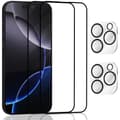 Miniatyrbild 1 av 7: 2-Pack Iphone 16 Pro Max Skärmskydd & 2-Pack linsskydd - Härdat Glas 9H - Super kvalitet 3D
