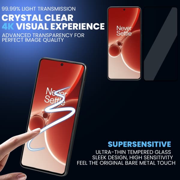 1-Pack Oneplus Nord 3 5G Skärmskydd - Härdat Glas 9H - Super kvalitet 3D
