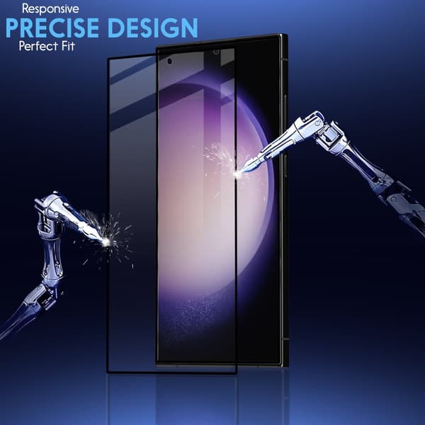 2-Pack Samsung S23 Ultra Skärmskydd & 1-Pack linsskydd - Härdat Glas 9H - Super kvalitet 3D