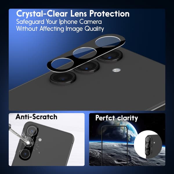 2-Pack Samsung S24 Plus Skärmskydd & 1-Pack linsskydd - Härdat Glas 9H - Super kvalitet 3D