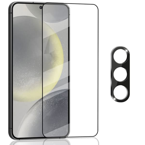 1-Pack Samsung S24 Plus 5G Skärmskydd & 1-Pack linsskydd - Härdat Glas 9H - Super kvalitet 3D