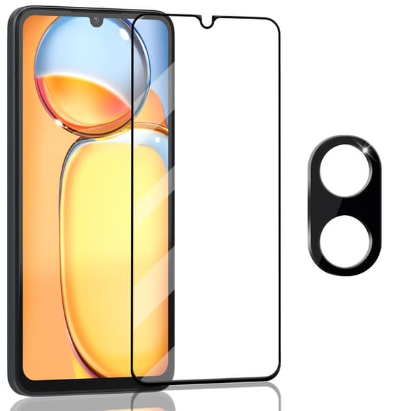 1-Pack Xiaomi Redmi 13C 5G Skärmskydd & 1-Pack linsskydd - Härdat Glas 9H - Super kvalitet 3D