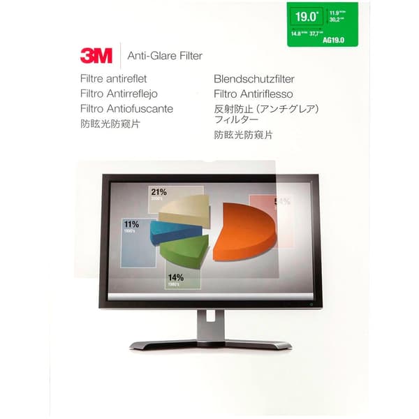 3m Ag190 Anti-glare Filter Standard Monitore 19´´ Skærmbeskytter Transparent