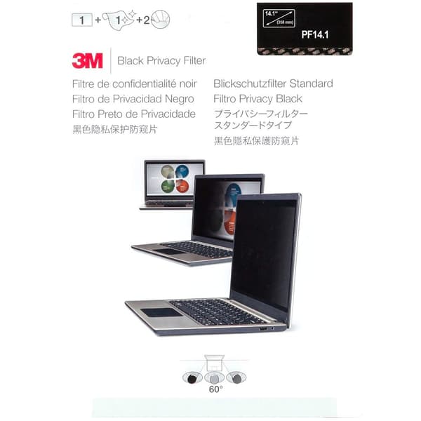 3m Pf141 Privacy Filter Black 35.8 Cm 14.1´´ 4:3 Skærmbeskytter Transparent