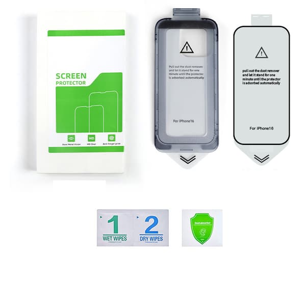 INF Krystallklart deksel med skjermbeskytter for iPhone (2-pack) iPhone 16 Pro Max