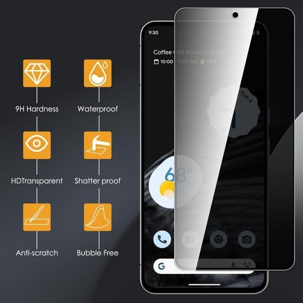 Google Pixel 9 Pro XL Privacy Härdat glas 0.26mm 2.5D 9H