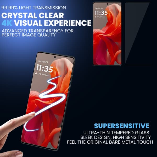 1-Pack Motorola G85 Skärmskydd - Härdat Glas 9H - Super kvalitet 3D