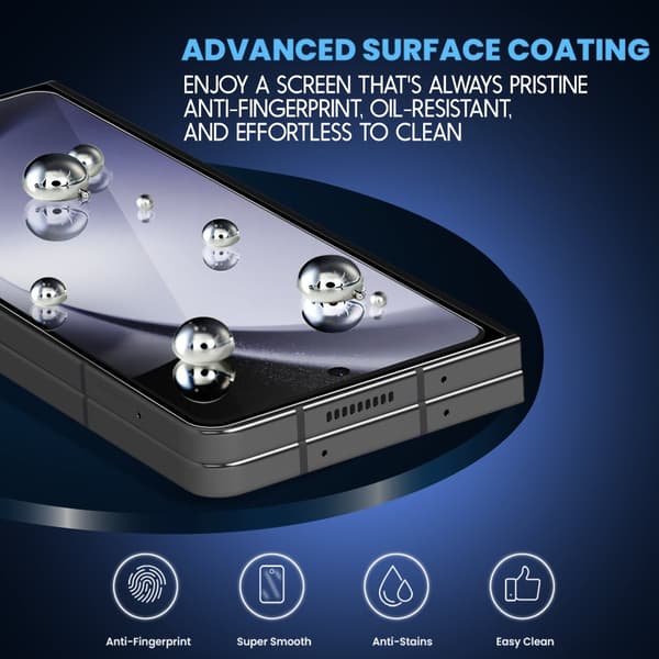 1-Pack Samsung Z Fold 5 Skärmskydd - Härdat Glas 9H - Super kvalitet 3D