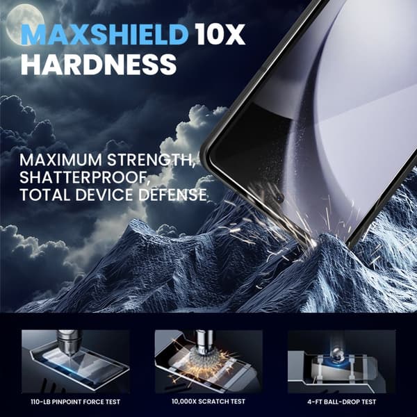 1-Pack Samsung Z Fold 5 Skärmskydd - Härdat Glas 9H - Super kvalitet 3D