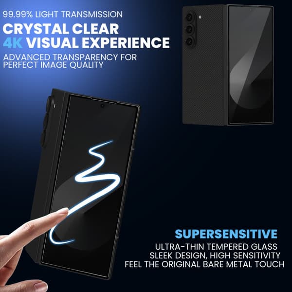 1-Pack Samsung Z Fold 6 Skärmskydd - Härdat Glas 9H - Super kvalitet 3D