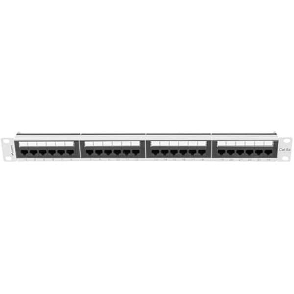 LANBERG PPUA-1024-S Patch Panel 24 PUERTOS 1U Kat.6A UTP Grå