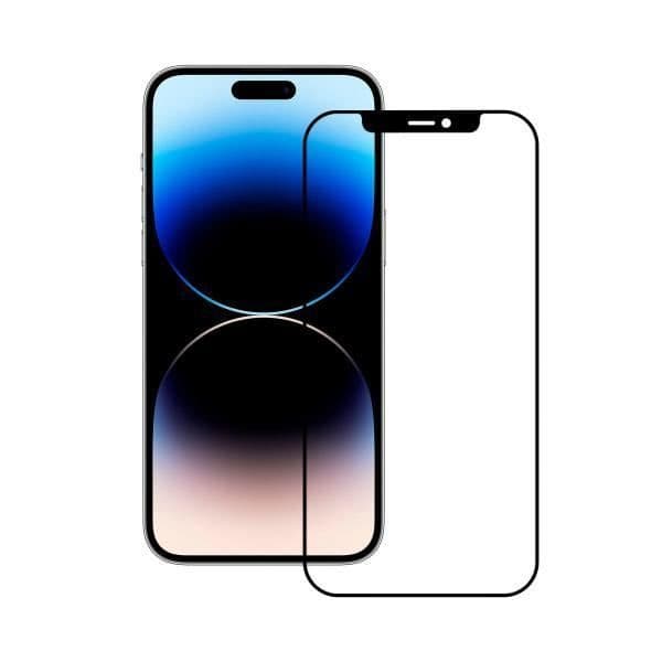 Skärmskydd - KSIX - Apple iPhone 14 Pro Max - Härdat glas - Repbeständigt - Svart