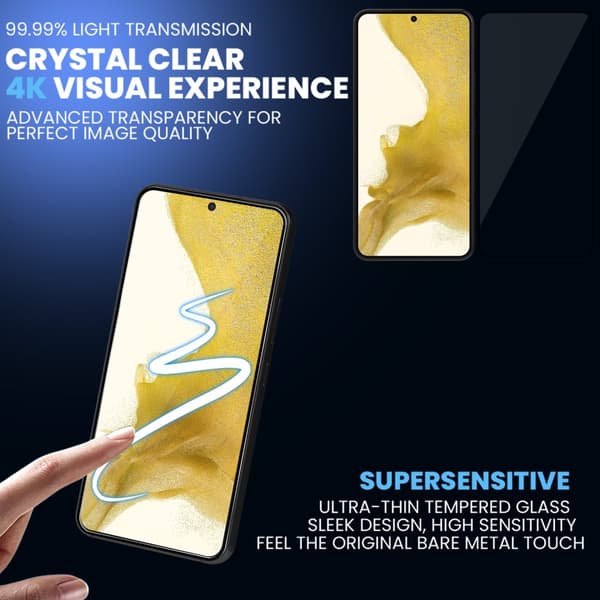 1-Pack Samsung S22 Skärmskydd - Härdat Glas 9H - Super kvalitet 3D