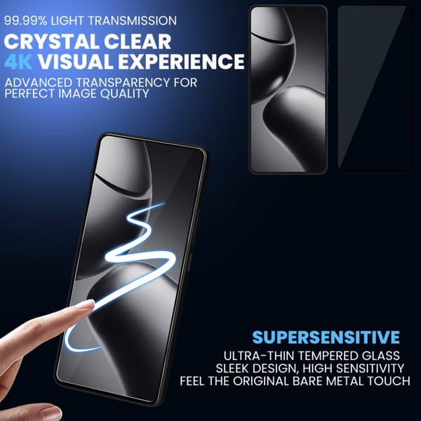 2-Pack Xiaomi Redmi Note 14 Pro Skärmskydd - Härdat Glas 9H - Super kvalitet 3D