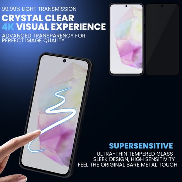 1-Pack Samsung A35 privacy Skärmskydd - Härdat Glas 9H - Super kvalitet 3D