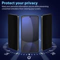 Miniatyrbild 2 av 7: 1-Pack Samsung S24 FE privacy Skärmskydd - Härdat Glas 9H - Super kvalitet 3D