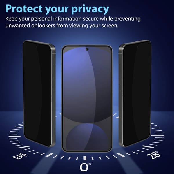 2-Pack Samsung S24 FE privacy Skärmskydd - Härdat Glas 9H - Super kvalitet 3D