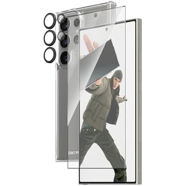 PanzerGlass 3-i-1 paketglas, fodral, Cam Screen Protector Transparent Samsung 1 st(s)