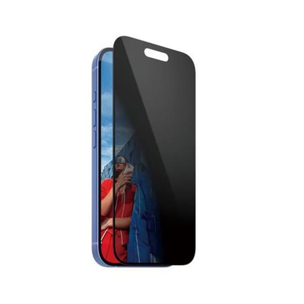 Skärmskydd för iPhone 16 med sekretessfilter Panzerglas Transparent Svart
