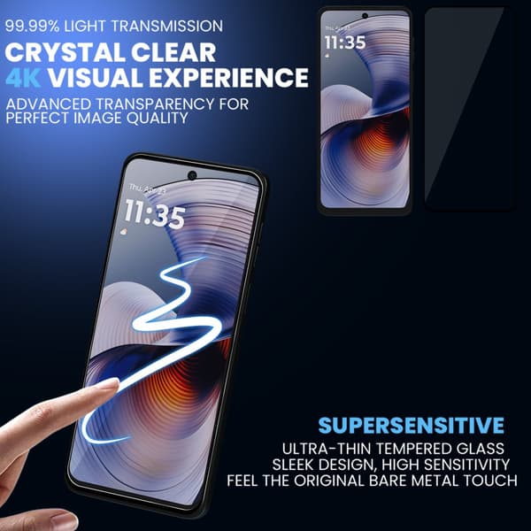1-Pack Motorola G55 Skärmskydd - Härdat Glas 9H - Super kvalitet 3D