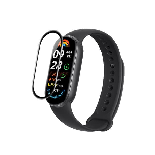 INF Xiaomi Band 9 skärmskydd, 2-pack 3D böjd mjuk film