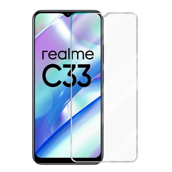 Skjermbeskytter Skärmskyddtil til Realme C33 Herdet Skjermglass