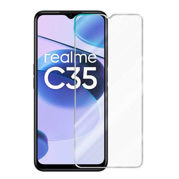 Skyddsfilm för Realme C35 / Narzo 50A PRIME Skärmskydd Skyddsglas Härdat (Tempered)-glas för skydd