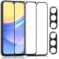 Miniatyrbild 1 av 7: 2-Pack Samsung A16 Skärmskydd & 2-Pack linsskydd - Härdat Glas 9H - Super kvalitet 3D