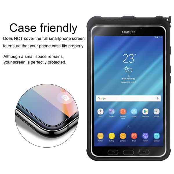 Samsung Galaxy Tab Active 3x Skärmskydd Skyddsfilm Härdat (Tempered)-glas för skydd