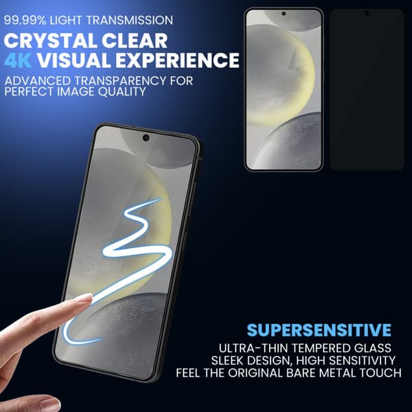 1-Pack Samsung S24 Plus privacy Skärmskydd - Härdat Glas 9H - Super kvalitet 3D