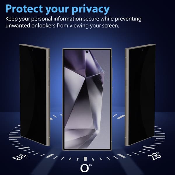 1-Pack Samsung S24 Ultra privacy Skärmskydd - Härdat Glas 9H - Super kvalitet 3D