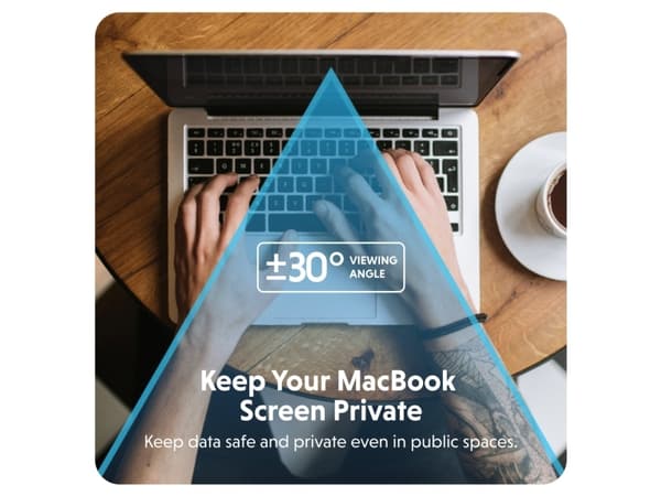 HYPER HyperShield Magnetic Privacy, 38,1 cm (15"), Laptop, Rammeløst skjermfilter, 3H, Antimikrobiell, Antireflekterende, Privatliv, 28 g