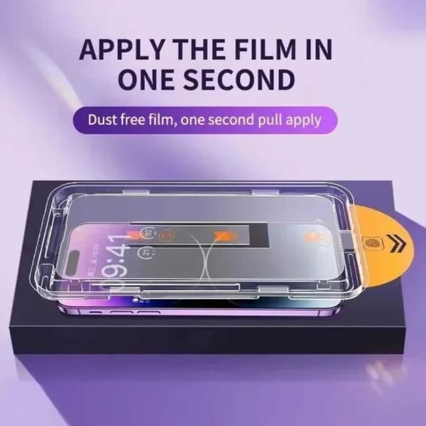 Easy Install iPhone 15 Pro Privacy Skärmskydd HD Härdat Glas
