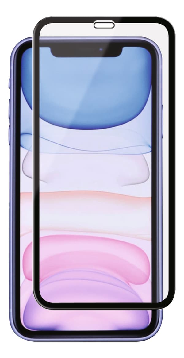 iPhone XR/11, Curved Silicate Glass, black