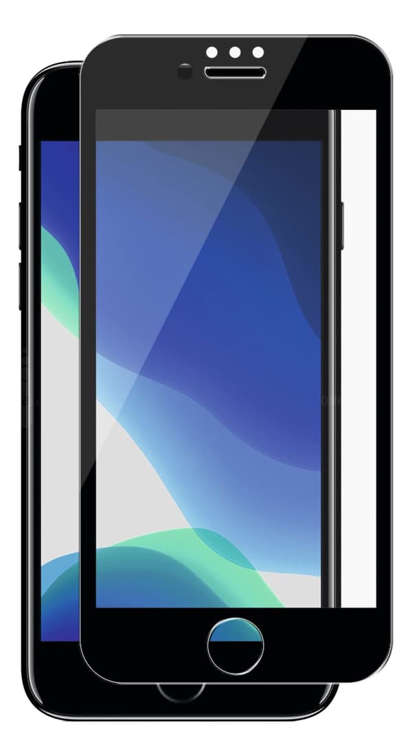 iPhone 6S/7/8/SE 2022 Full-Fit SilicateGlass, black
