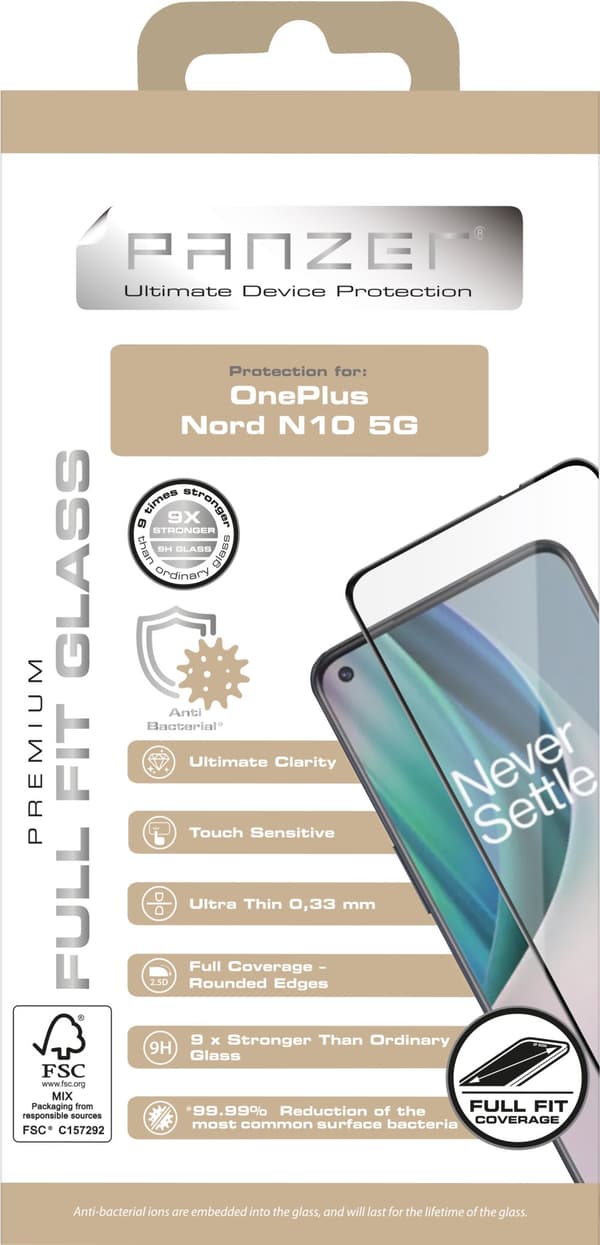 OnePlus Nord N10 5G, Full-fit Glass, Black