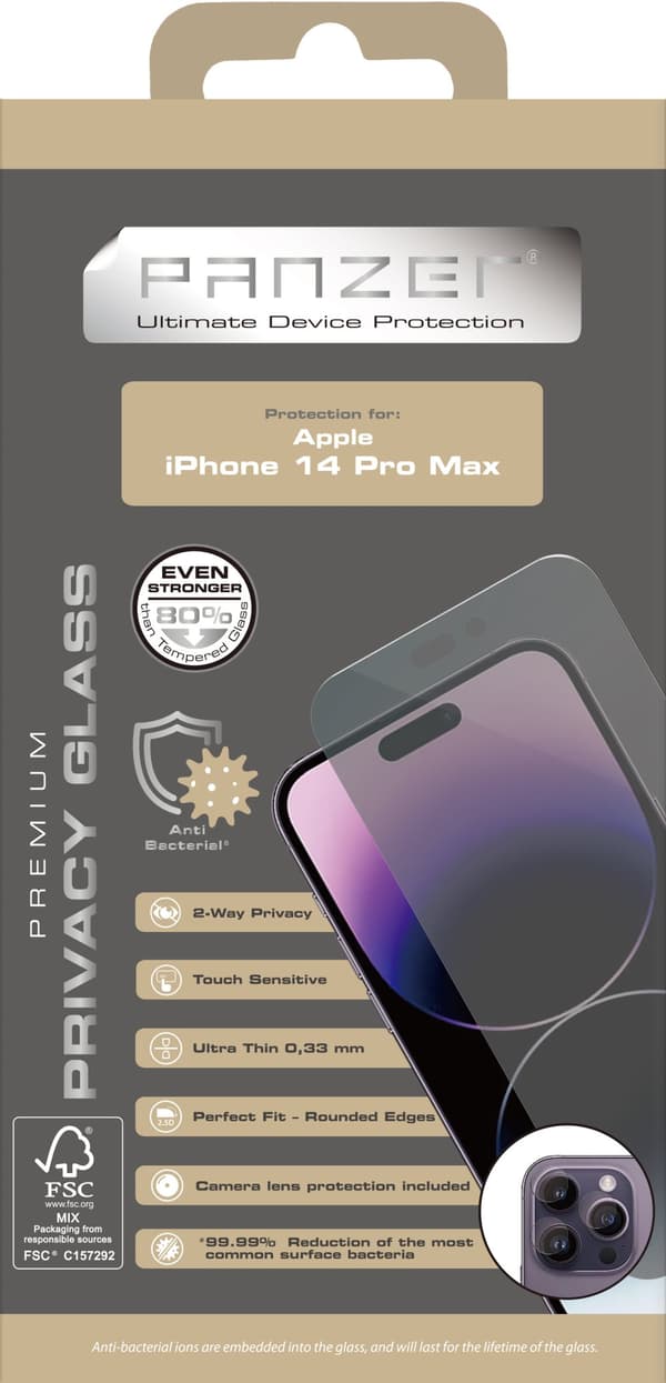iPhone 14 Pro Max Full-Fit Privacy Glass 2-way