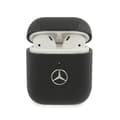 Miniatyrbild 1 av 2: AirPods-fodral - Mercedes-Benz - Svart - Naturläder - Reptåligt - Perfekt passform
