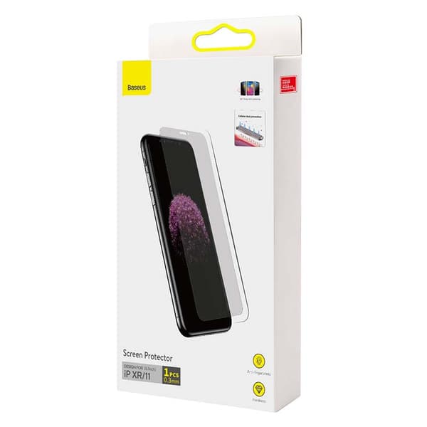 Baseus 0,3 mm herdet glass i fullskjerm og helglass (1 stk pakke) for iPhone XR/11 6,1 tommer